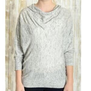 Anthropologie MOTH gray heathered cowl neck top